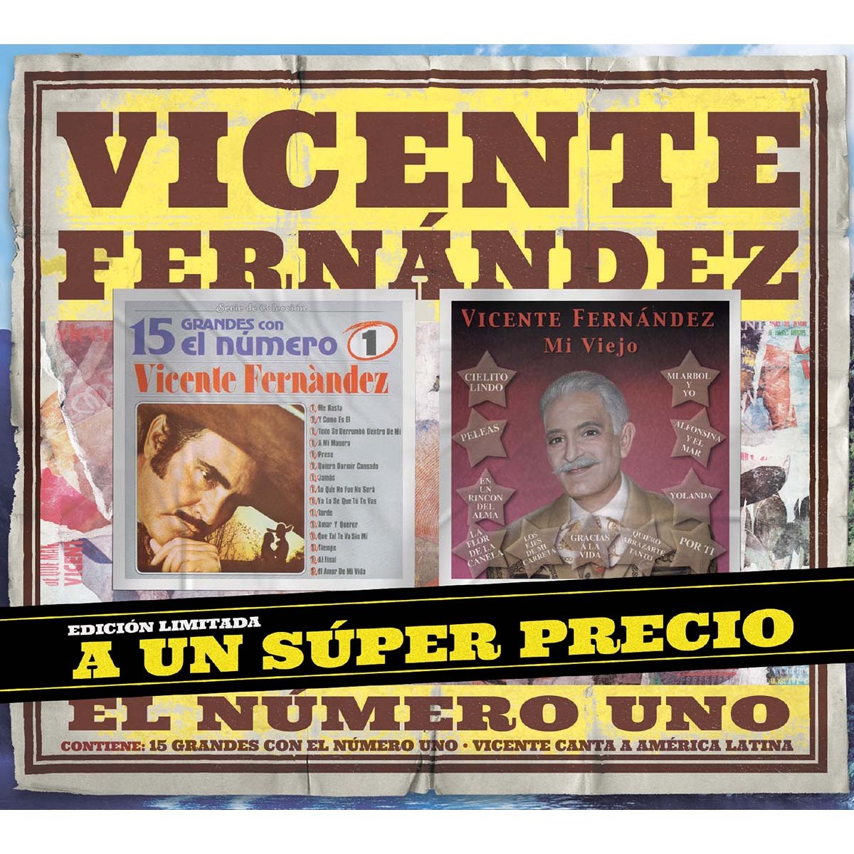 2 Cds Vicente Fernandez 15 Grandes con el No.1, Canta a América Latina