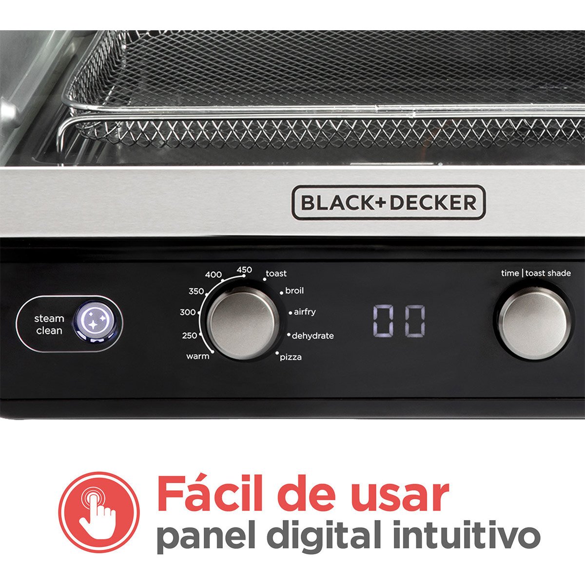 Horno Con Freidora De Aire Digital 8 Funciones Black+Decker Tod6020B-La