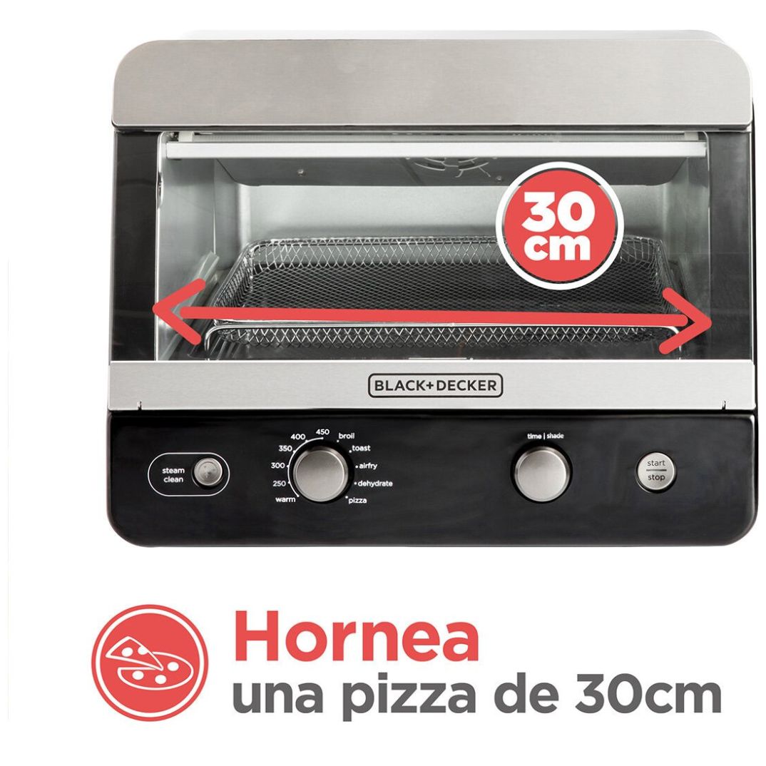 Horno con Freidora de Aire Digital 8 Funciones Black+Decker Tod6020B-La