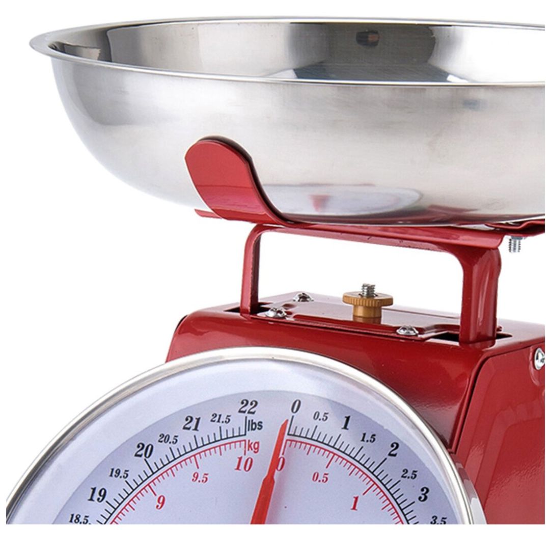 Bascula Rojo con Recipiente 22 Lbs Alpine