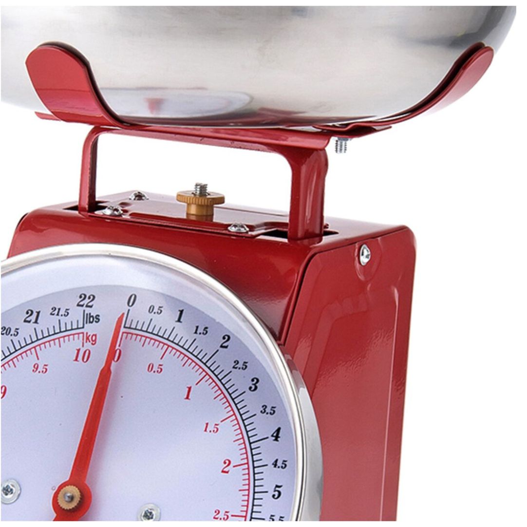 Bascula Rojo con Recipiente 22 Lbs Alpine