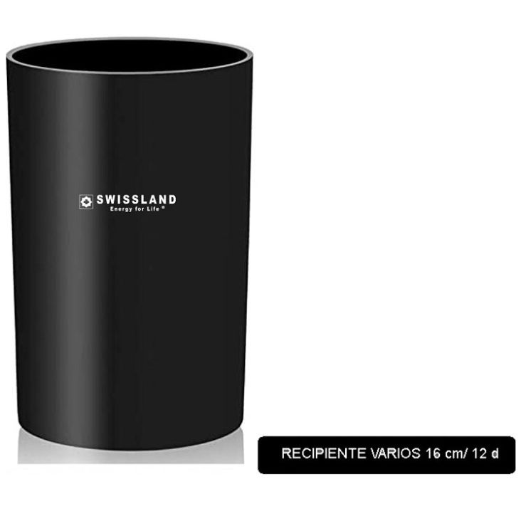 Bote Negro de Silicón con Madera Swl0602Botng Swissland