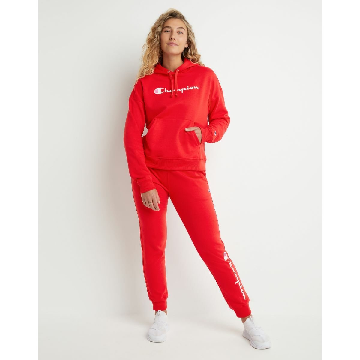 Sudadera champion roja mujer on sale