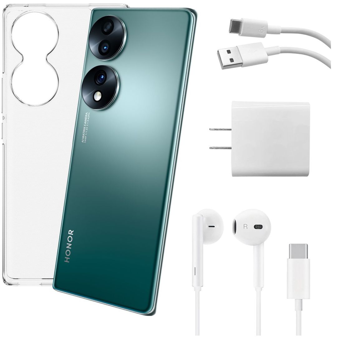 Celular Honor 70 128Gb Color Verde R3 (Telcel) Bundle