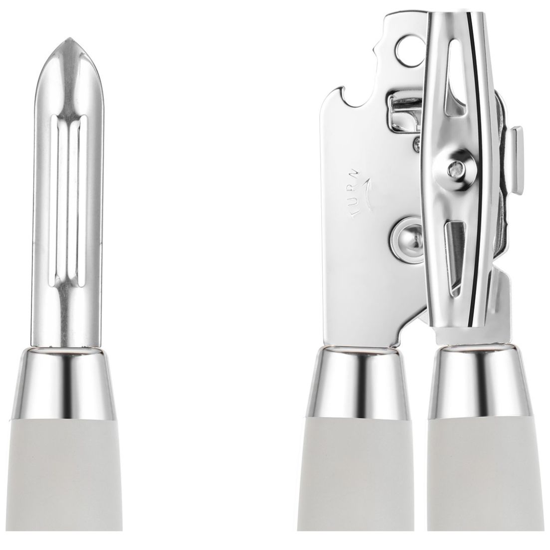 Set 4 Stainless Steel Gadget Gray With Soft Touch Handle Hamilton Beach