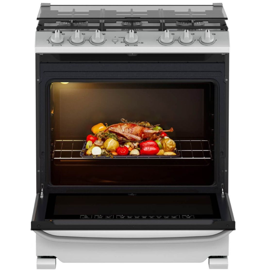 Estufa Mabe 30" Inoxidable Gas Lp / Natural  Emh7602Dss0