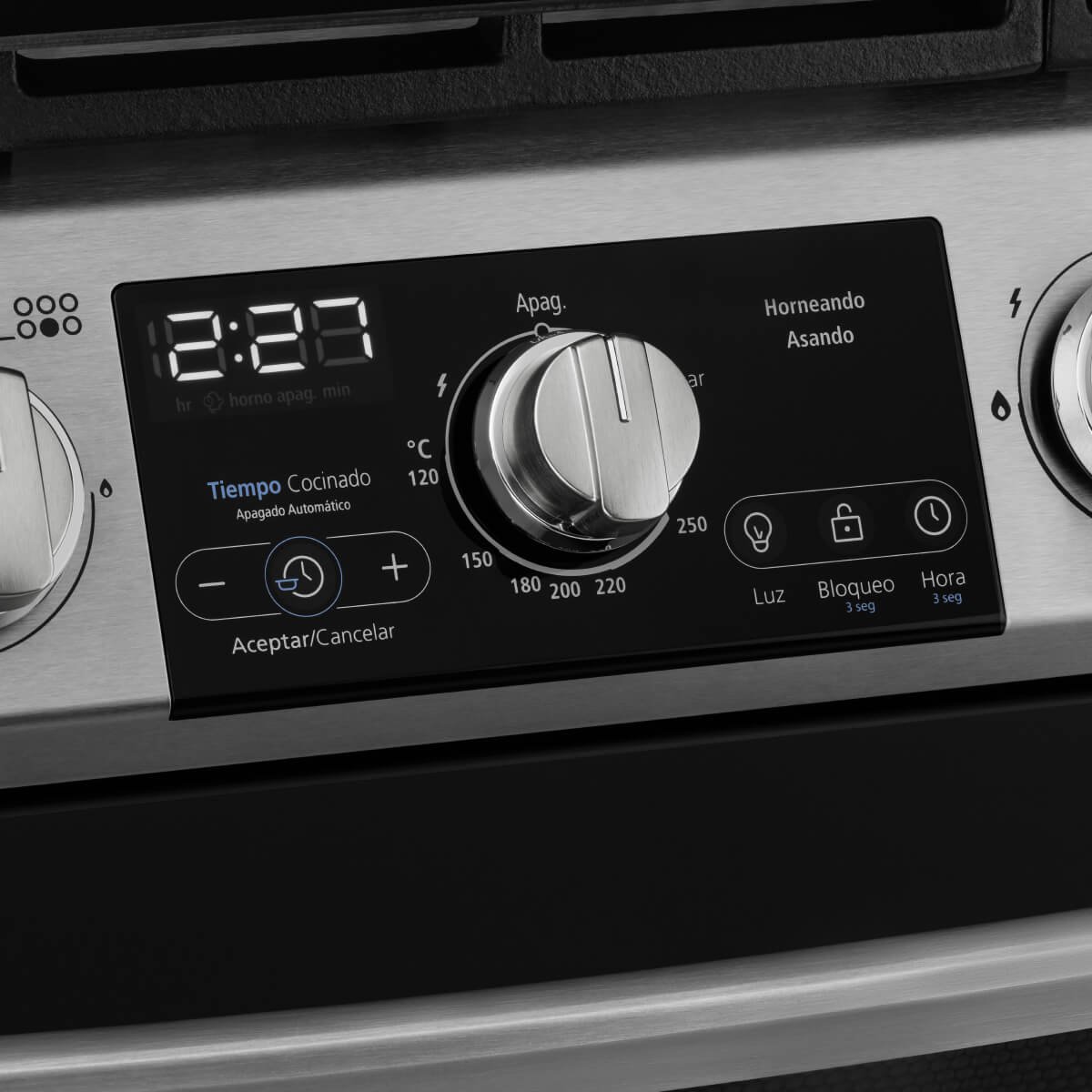 Estufa Mabe 30" Acero Inoxidable Gas Lp / Natural  Emh7613Dtss0