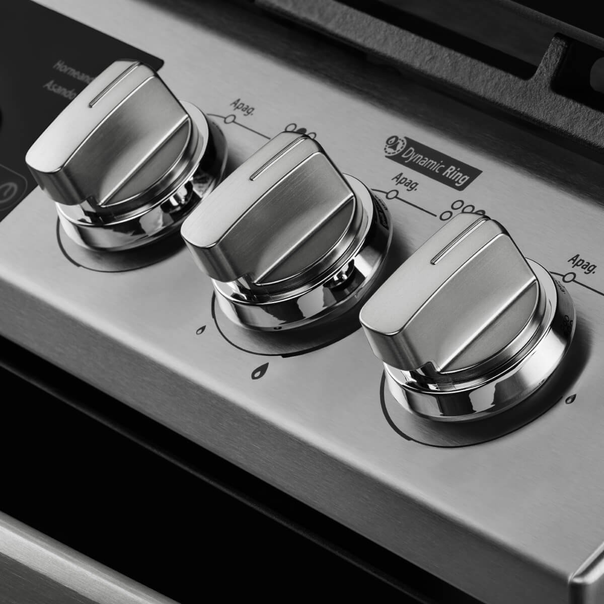 Estufa Mabe 30" Acero Inoxidable Gas Lp / Natural  Emh7613Dtss0