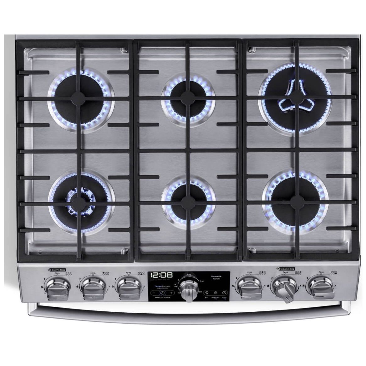 Estufa Mabe 30" Acero Inoxidable Gas Lp / Natural  Emh7613Dtss0