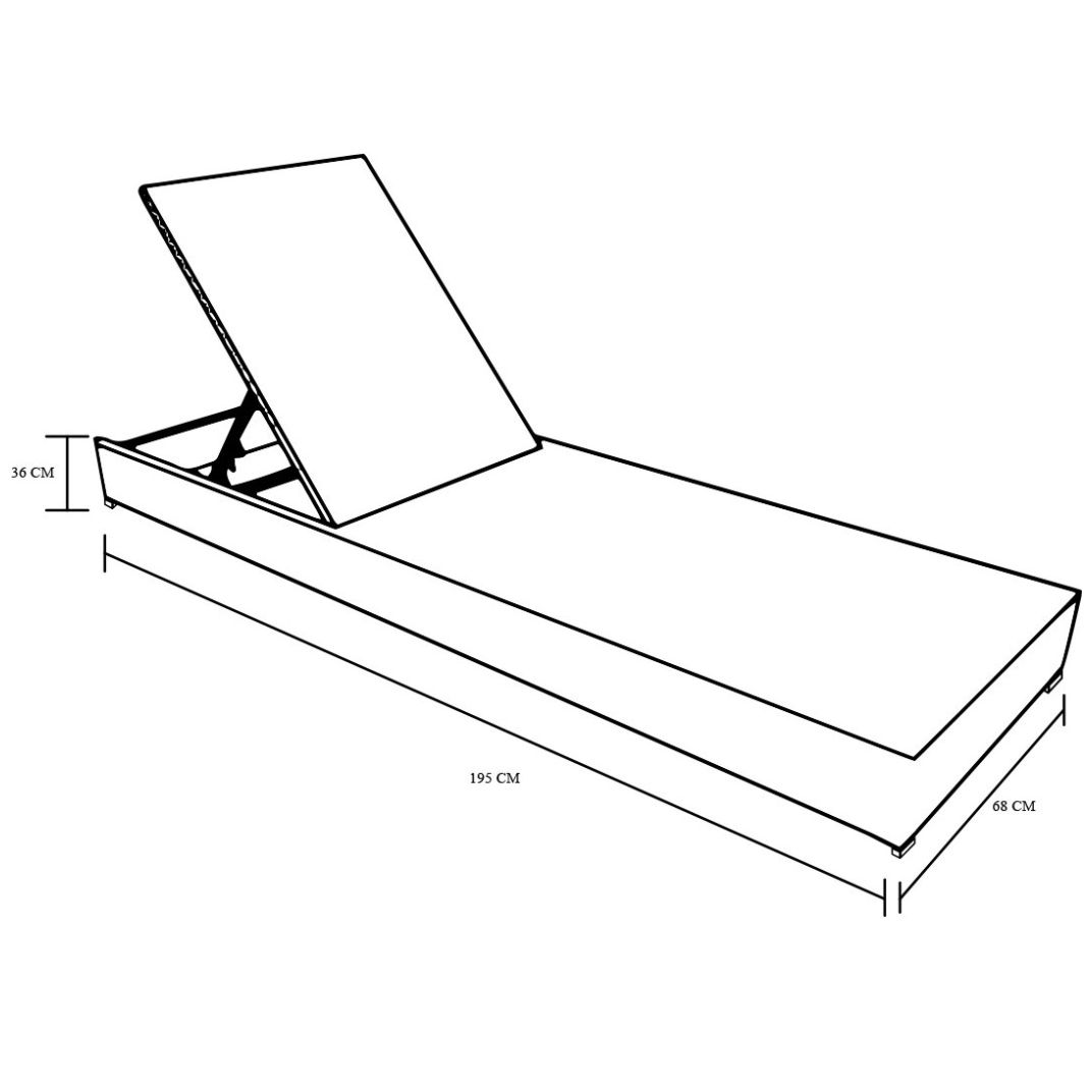 Dos Camastros Y Mesa Lateral Ibiza Gris Lottus