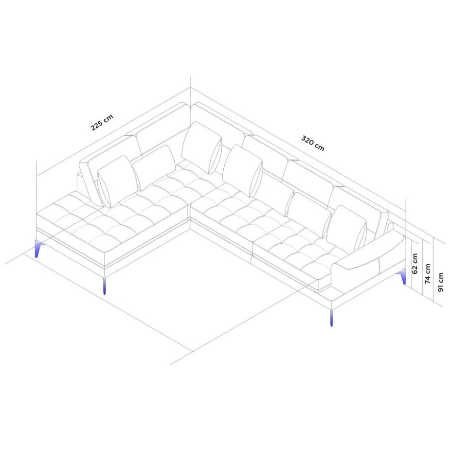 Sala Esquinera Blanca Sensi Boal