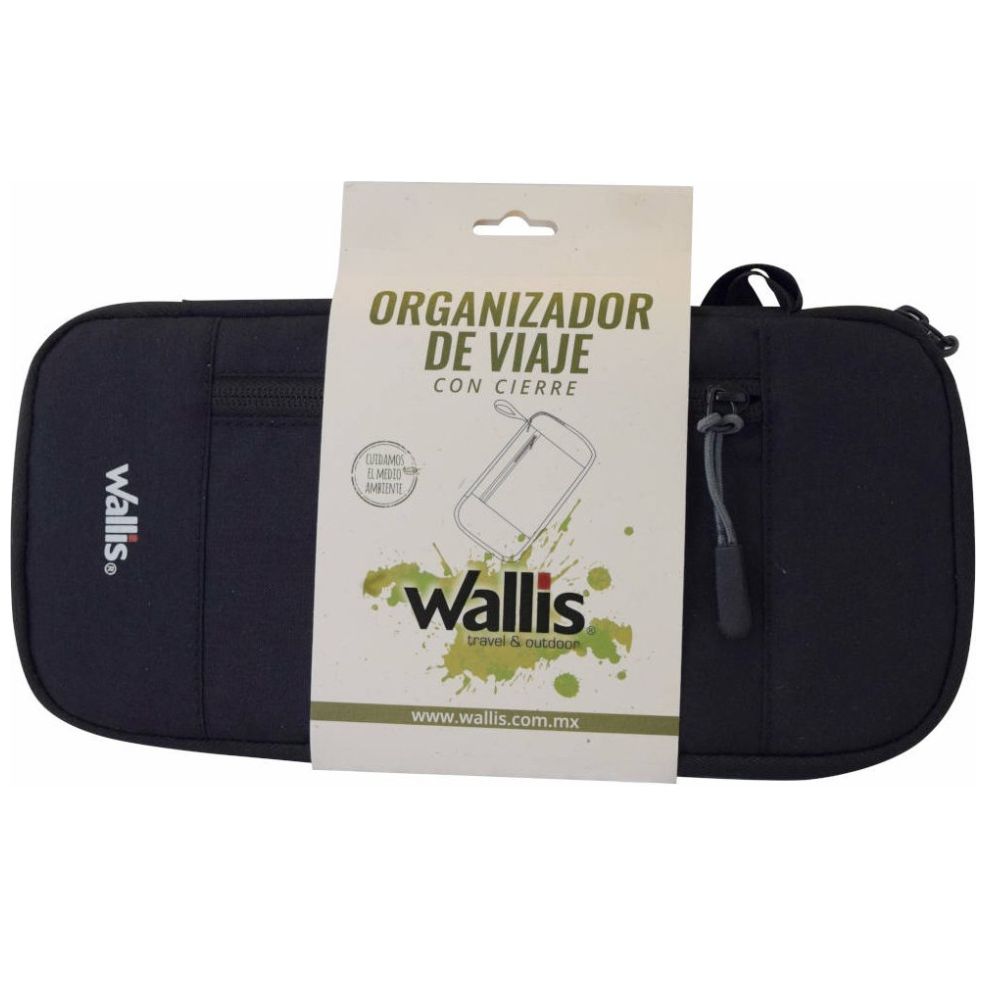 Organizador de Viaje con Cierre Negro Wallis