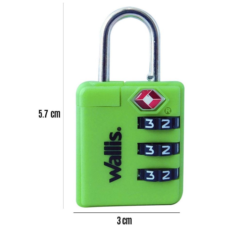 Candado de Combinación Tsa Verde Wallis