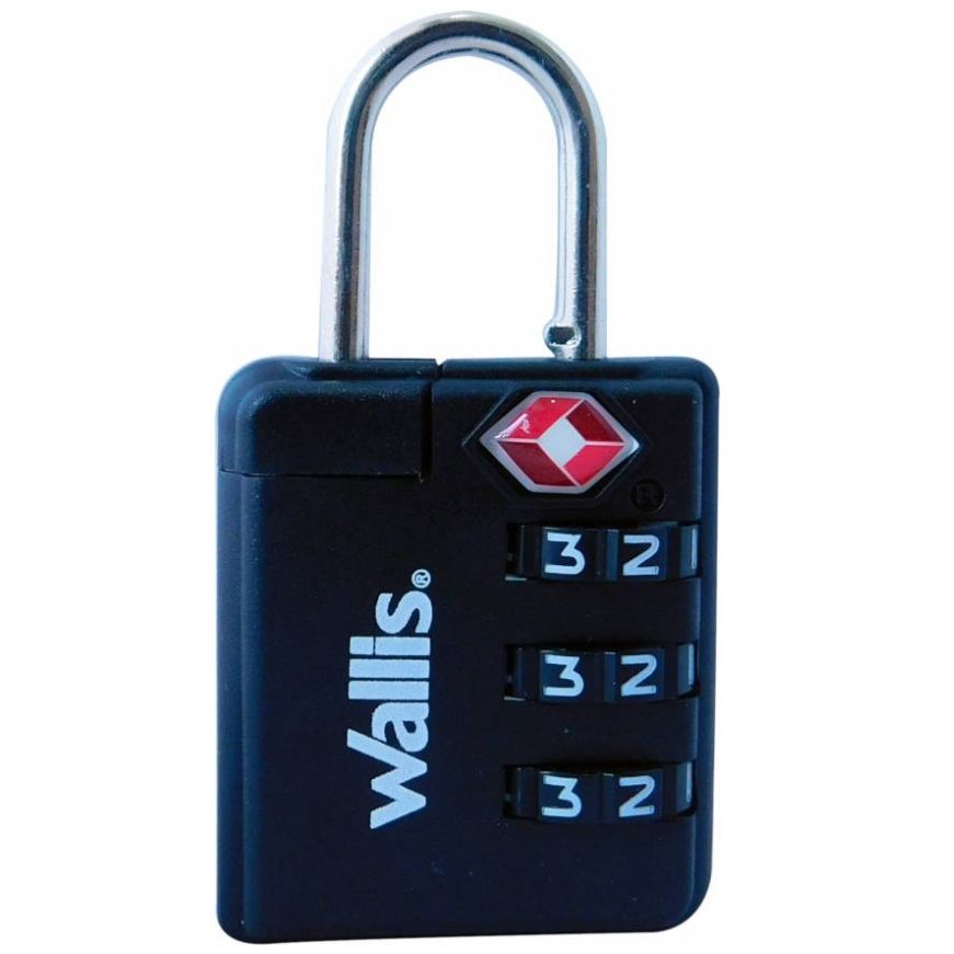 Candado de Combinación Tsa Negro Wallis