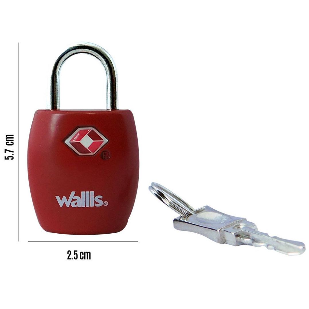Candado de Llave Tsa Rojo Wallis