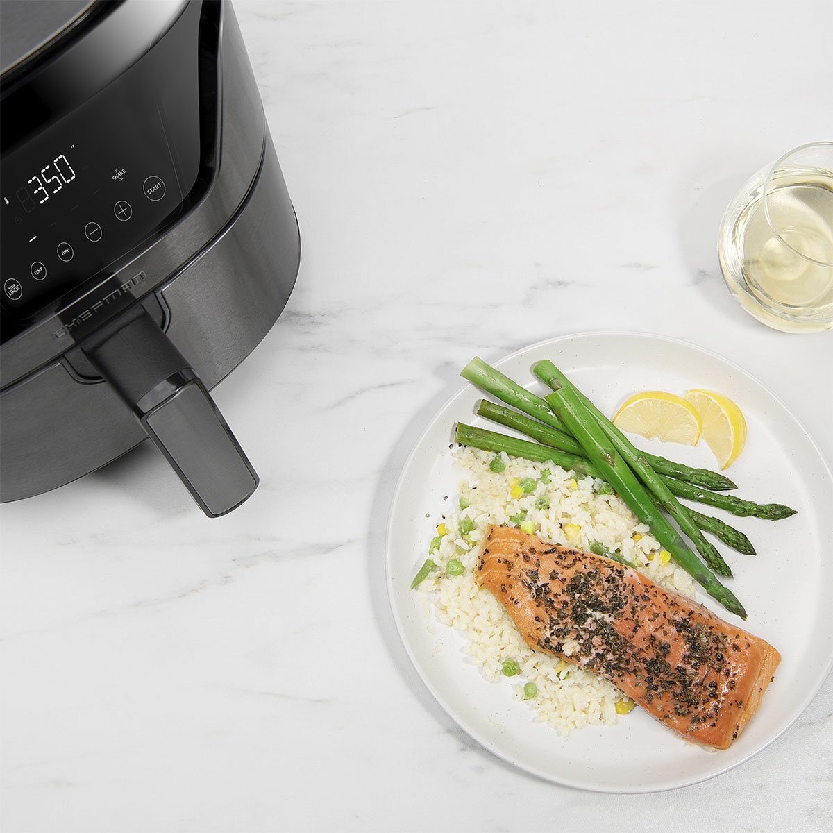 Freidora de Aire Y Horno Negra Chefman 10L Pantalla Táctil