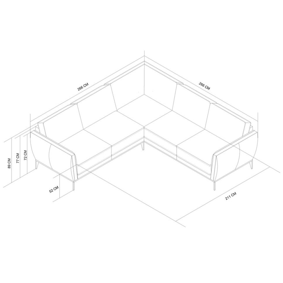 Sala Camellino Esquinero Azul Derecho Boal