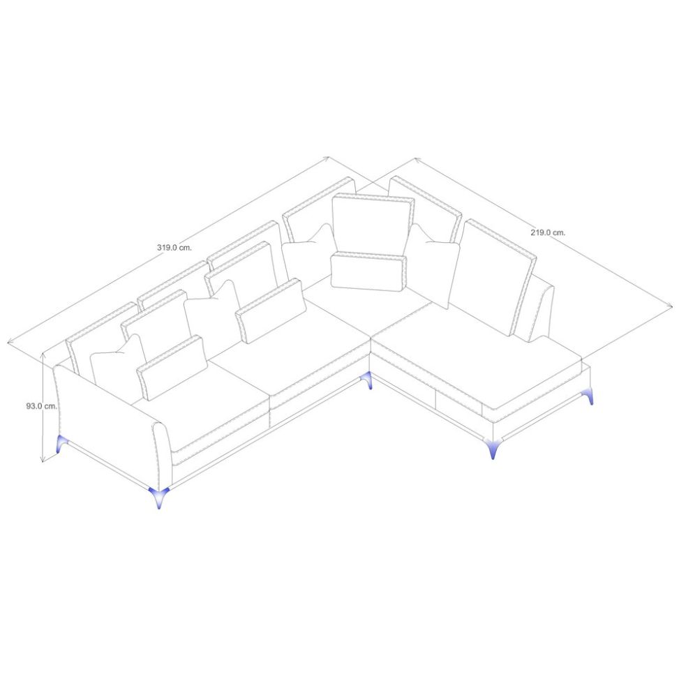 Sala Esquinera Beige Sensation Izquierdo Boal