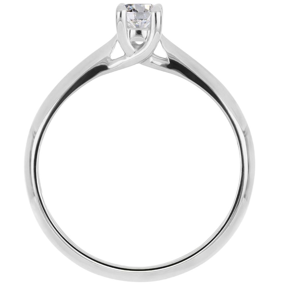 Solitario Oro Blanco 14K y 0.25 Ct Diamante Romanza