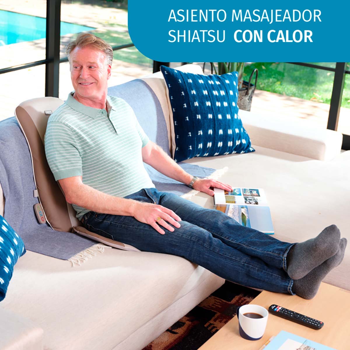 Masajeador de Espalda Full Masaje Tipo Shiatsu Homedics