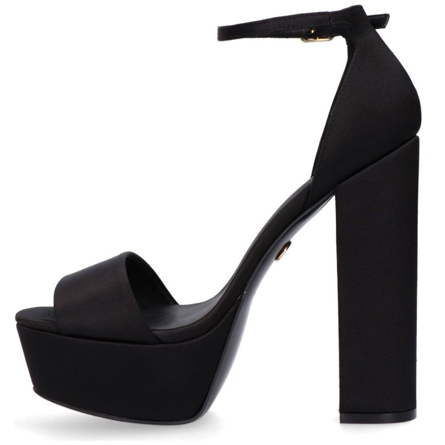 Sandalia Negra con Tacón y Plataforma Diego Torreblanca