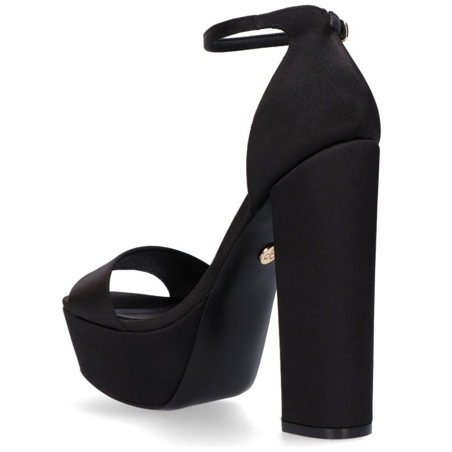 Sandalia Negra con Tacón y Plataforma Diego Torreblanca