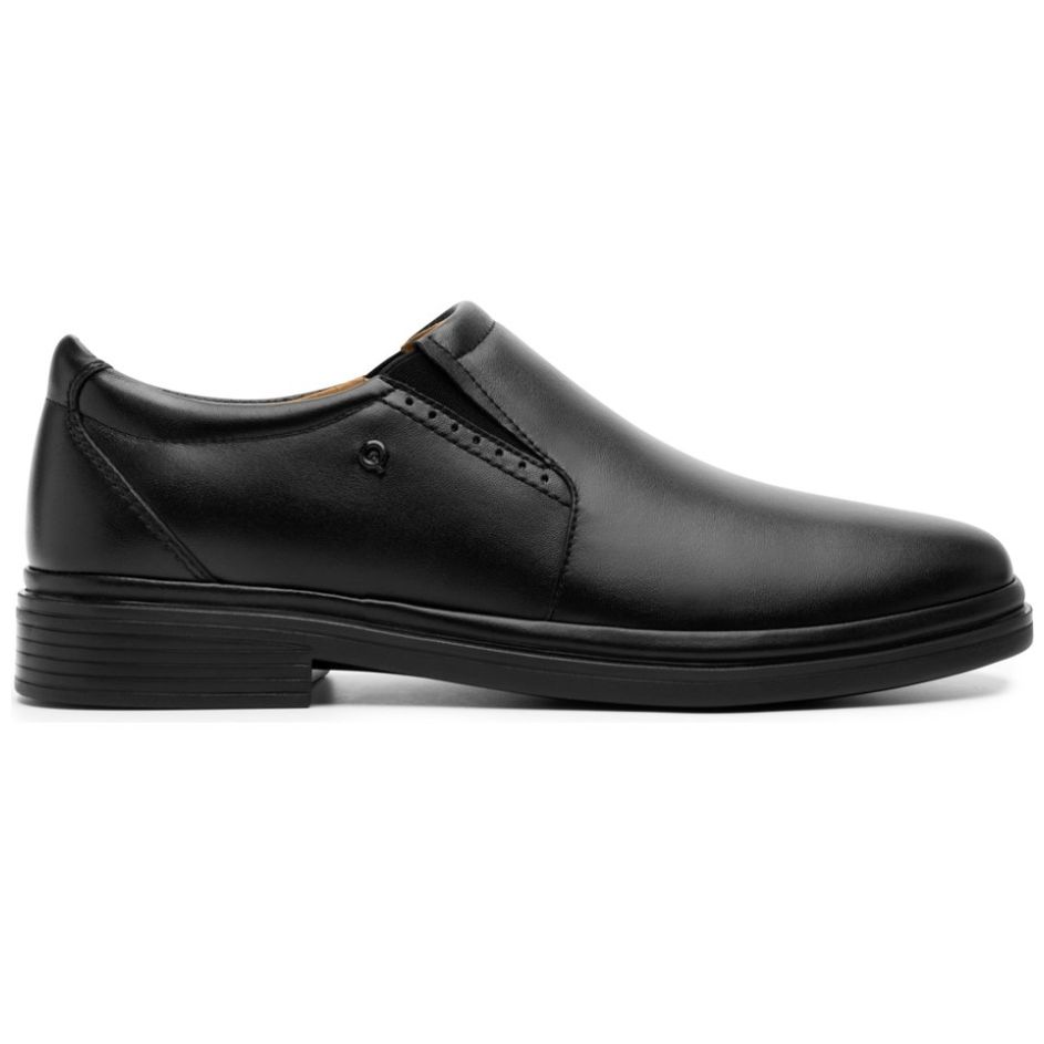 Mocasín de Vestir de Piel  Negro Quirelli para Hombre