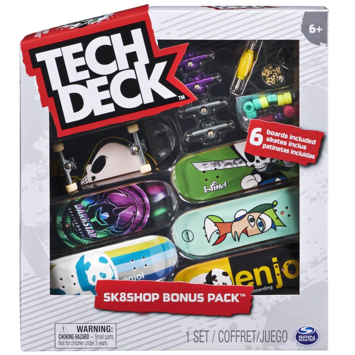 Paquete de 6 Patinetas Y Accesorios Tech Deck