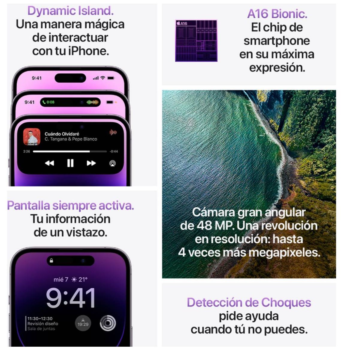 Iphone 14 Pro Max 128Gb Color Negro Espacial R9 (Telcel)