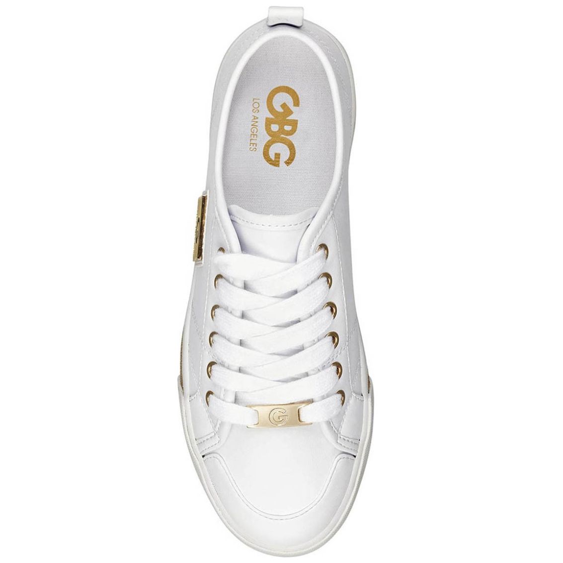 Tenis Blanco con Agujetas Y Placa Metálica G By Guess