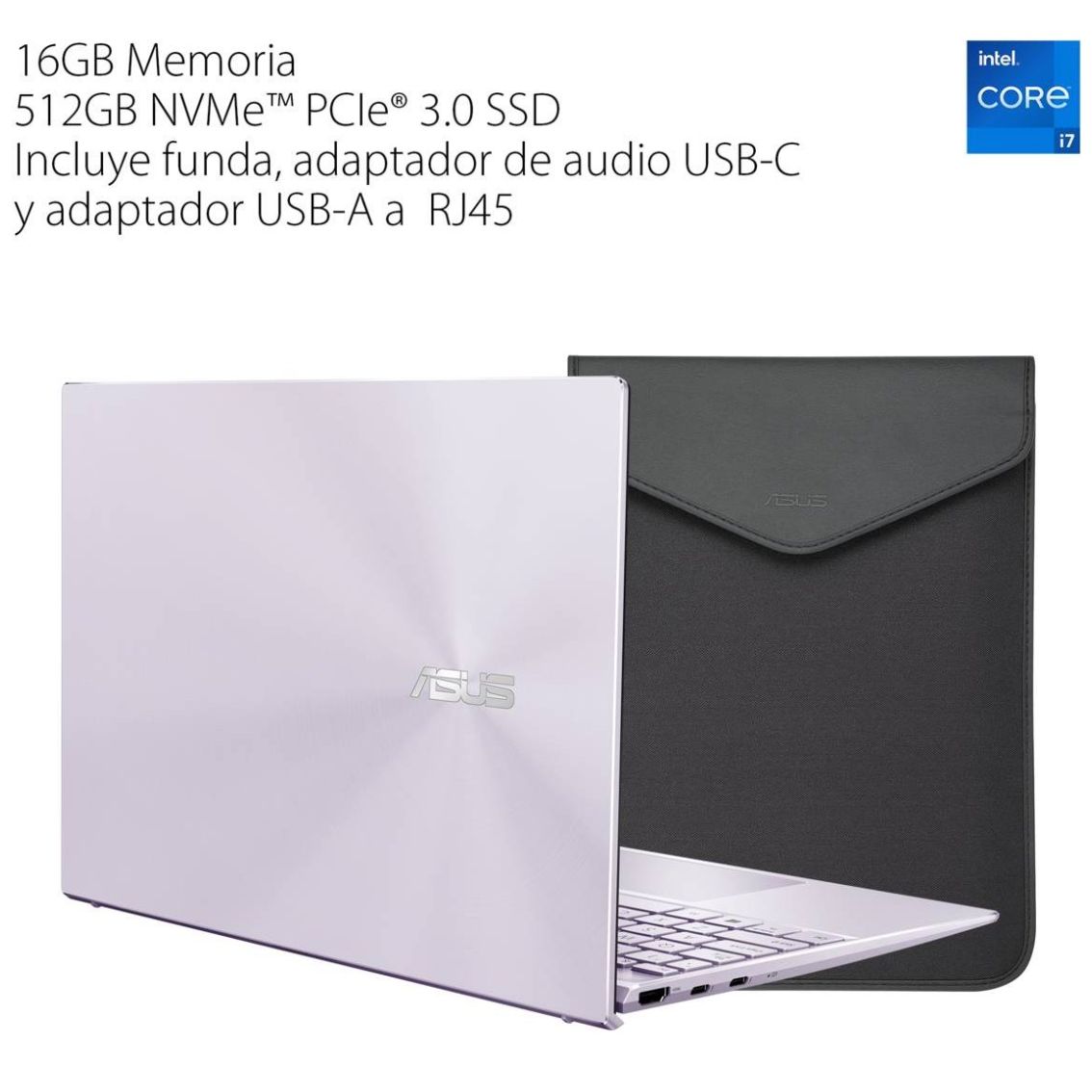 Laptop Asus Ux325Ea-I716G512O-H3 Ci7 1165G7 16G 512Ssd Lila