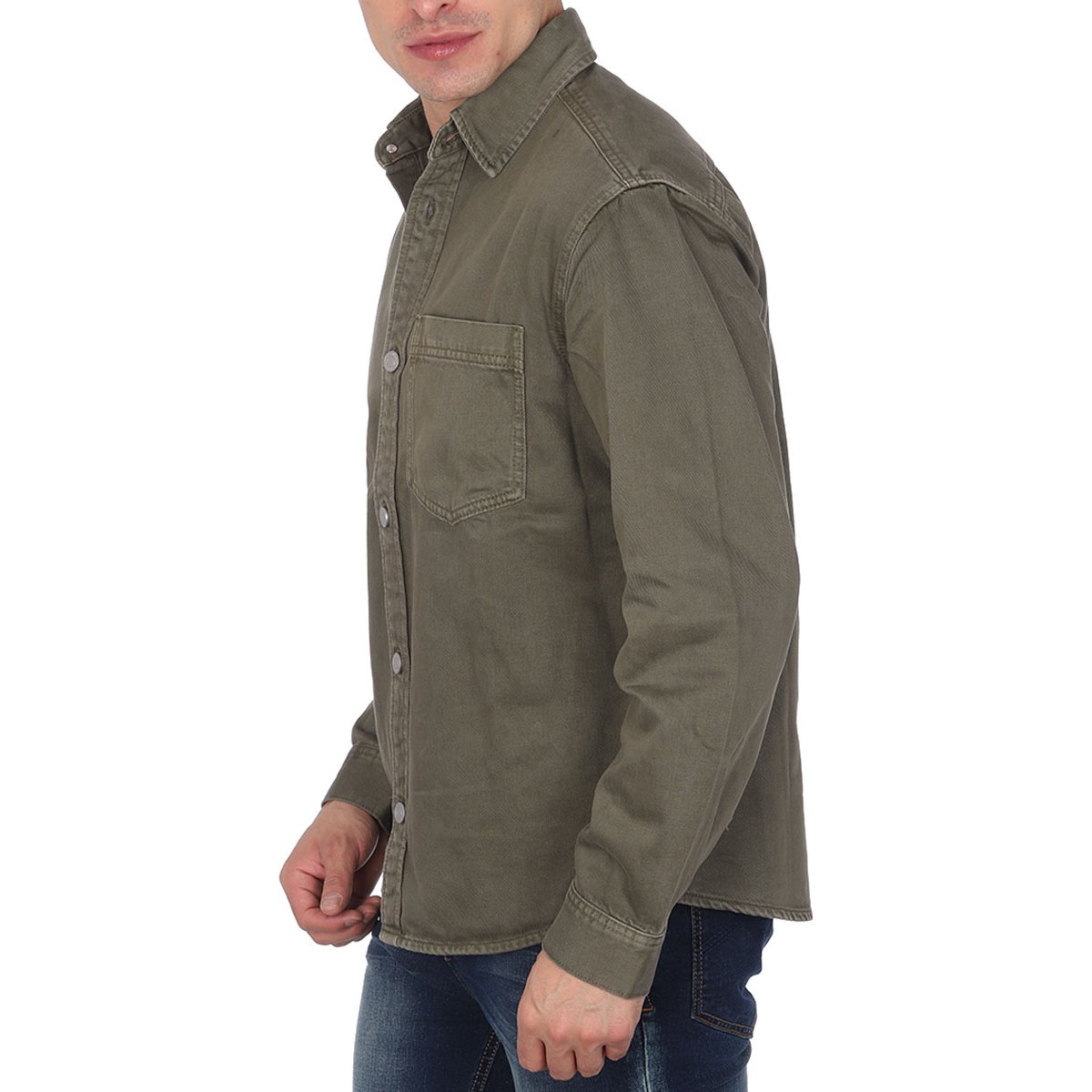 Sobre Camisa Casual Corte Recto Fukka para Hombre