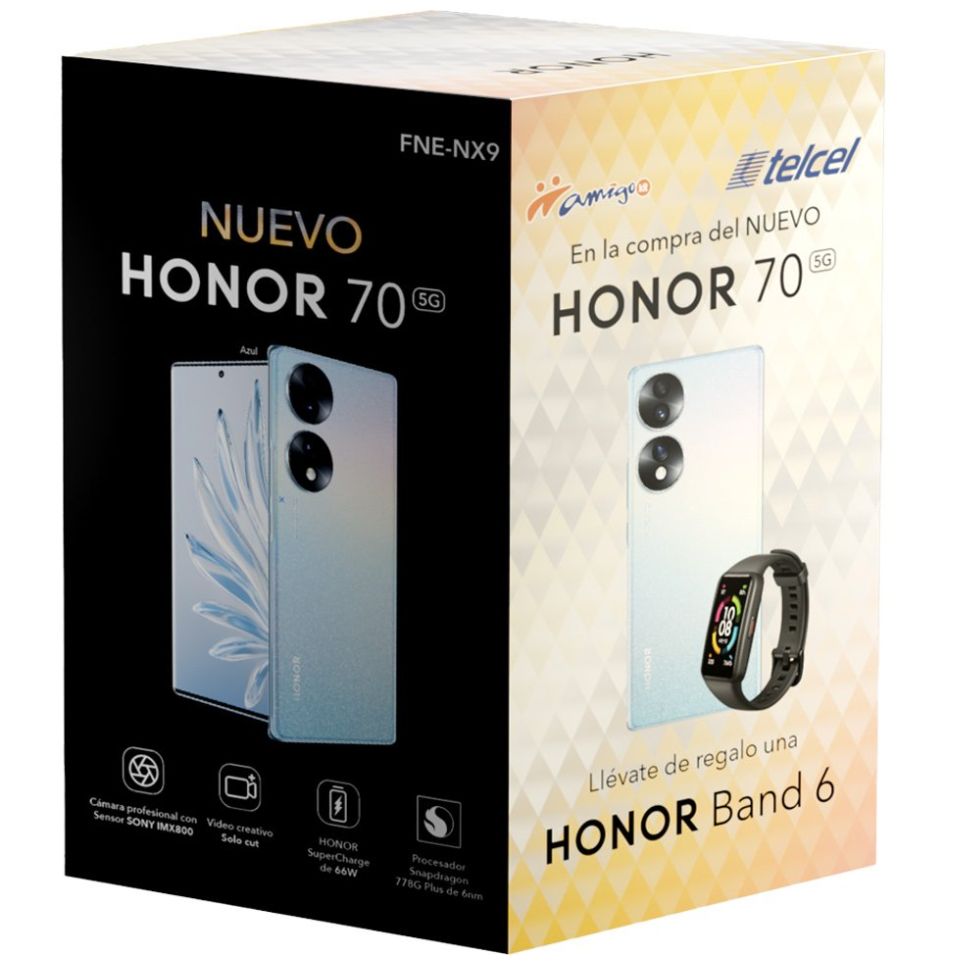 Bundle Celular Honor 70 +128Gb Color Azul (Open)