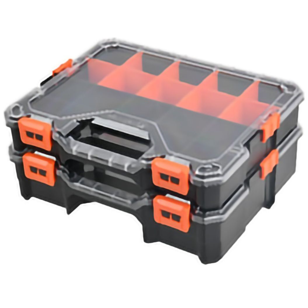 Caja de Organización Tactix 2Pz Apilable 36.5Cm (14.25In.)