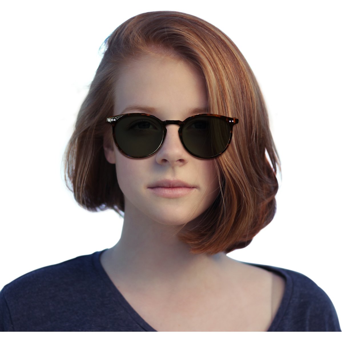 Lentes de Sol Redondos Pasta Carey Micas Verdes Mossimo