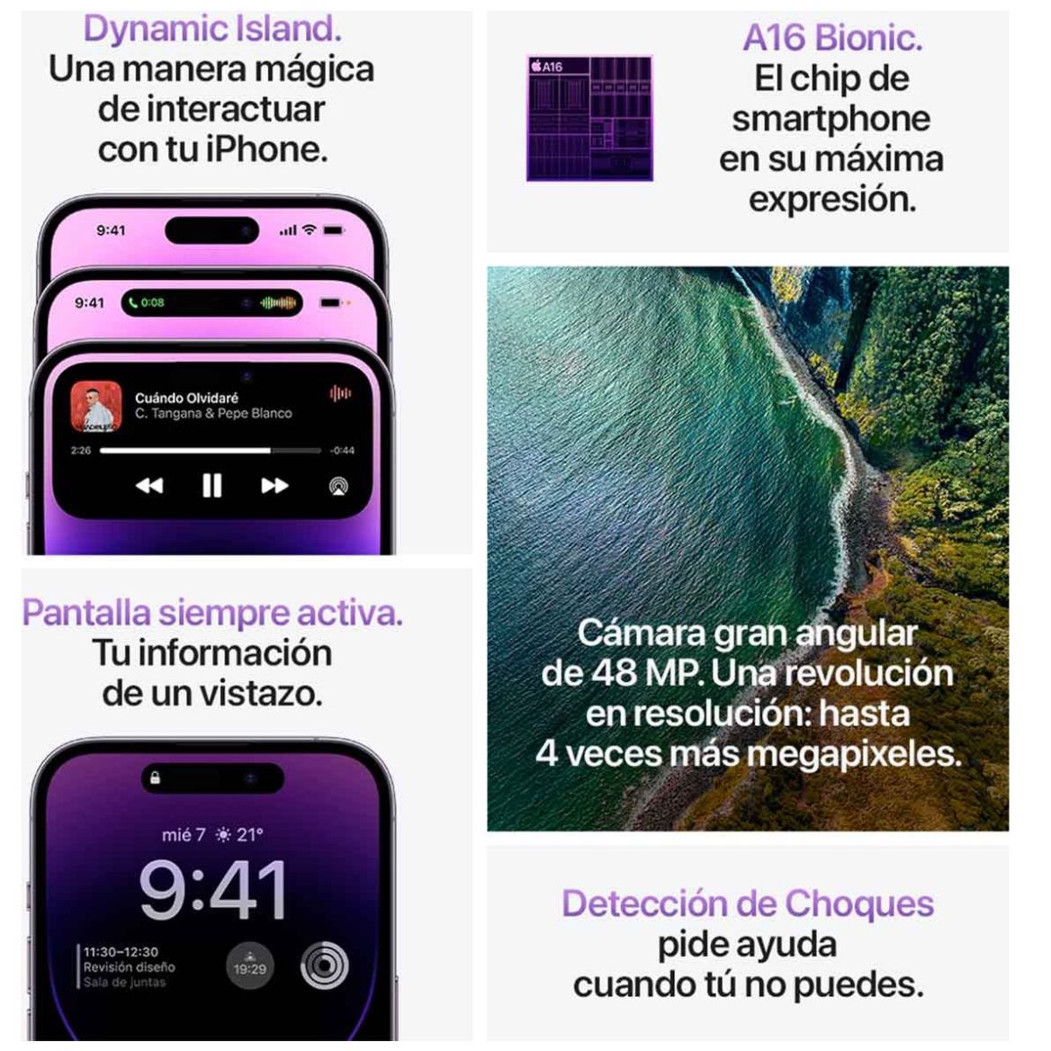 Iphone 14 Pro 128Gb Color Negro Espacial R5 (Telcel)