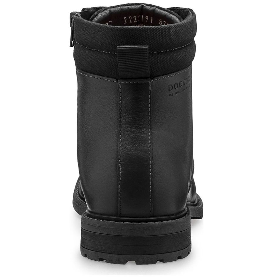 Bota de Piel Negro Dockers para Hombre