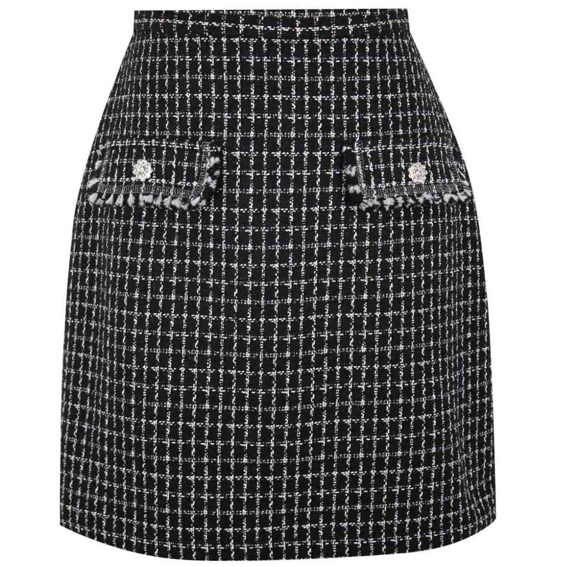 Falda Corte Recto Diseño Bouclé Basel