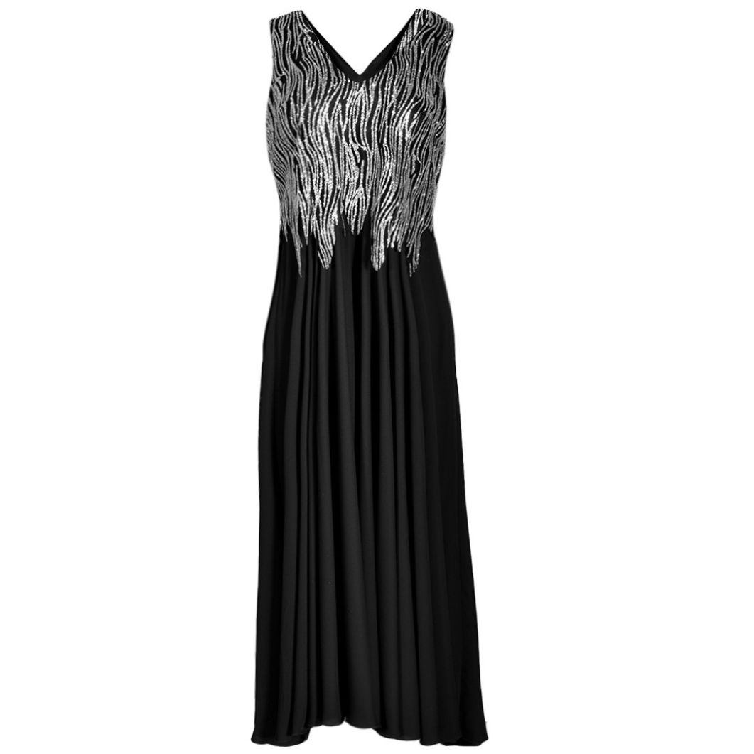 Vestidos de chiffon con escote en V profundo y abertura Regencia Tallas Grandes