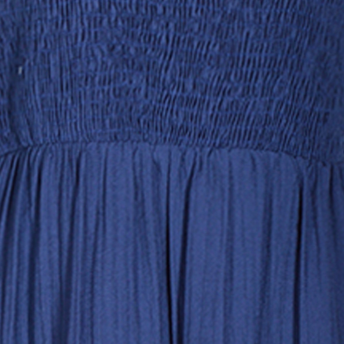 Vestido Largo con Olanes Y Smock de Paleteado Toolman