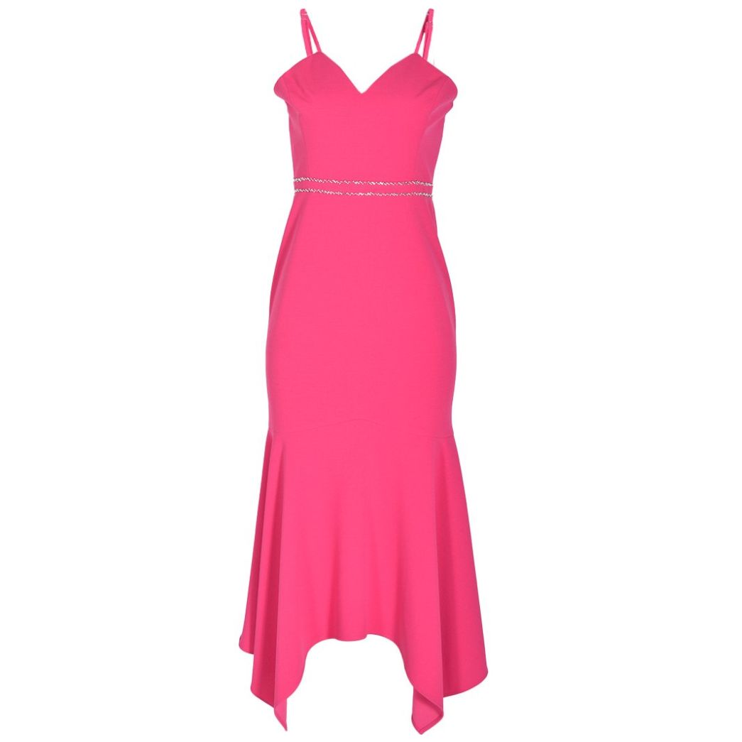 Vestido Largo Corte Sirena con Tirantes Y Aplicaciones Philosophy Jr Nights para Mujer