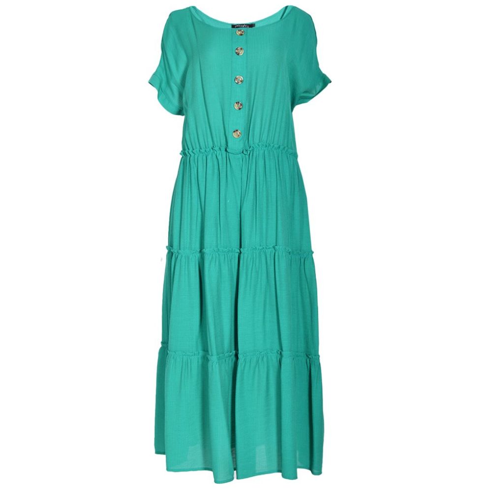 Vestido  Largo con Olan Y Botones  Philosophy Jr Plus para Mujer Curvy