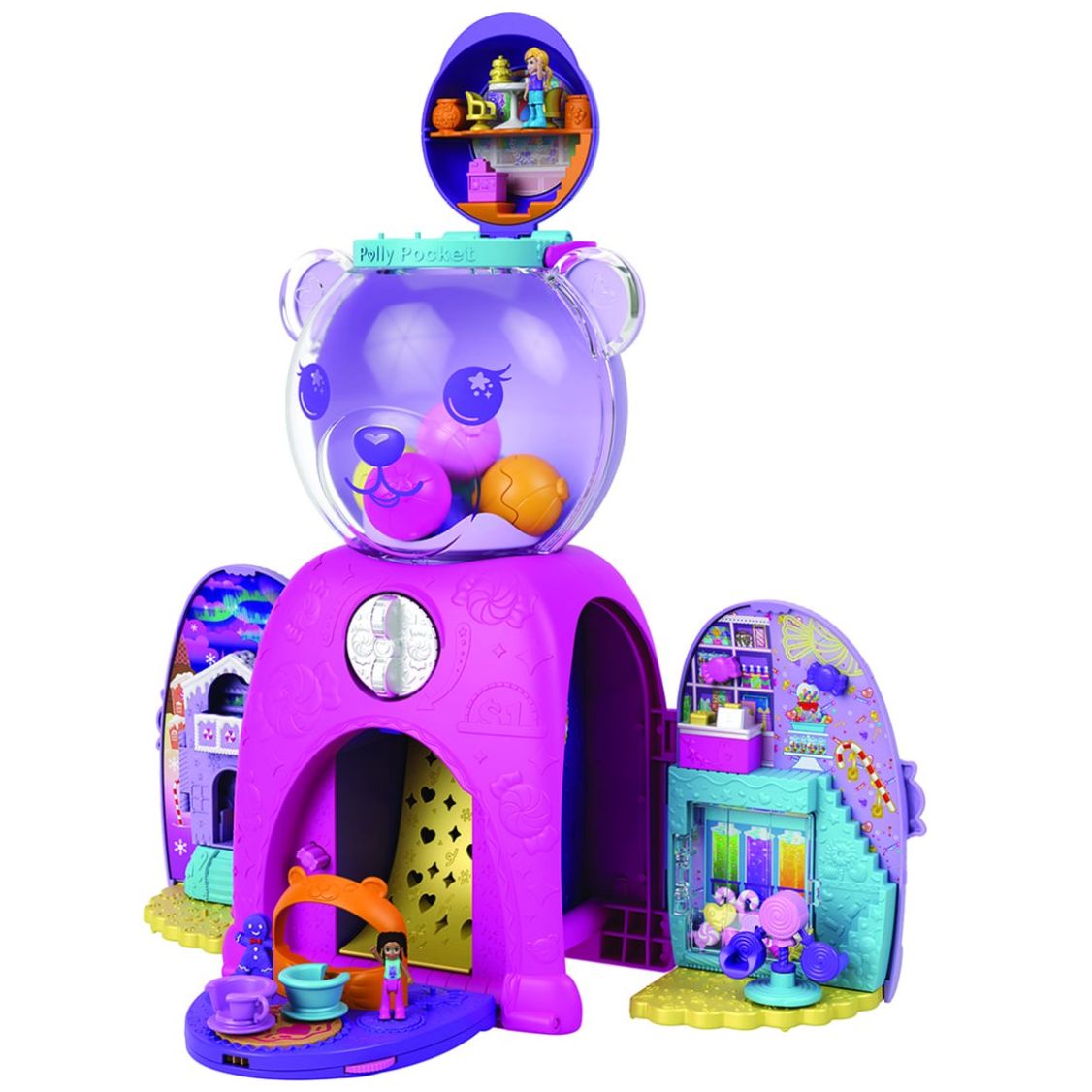 Polly Pocket Muñeca Compacto de Maquina de Dulces de Osito