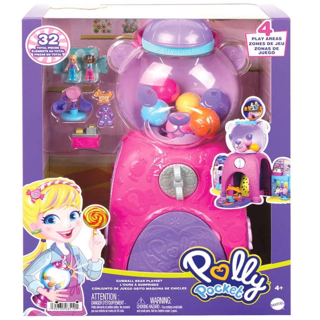 Polly Pocket Muñeca Compacto de Maquina de Dulces de Osito