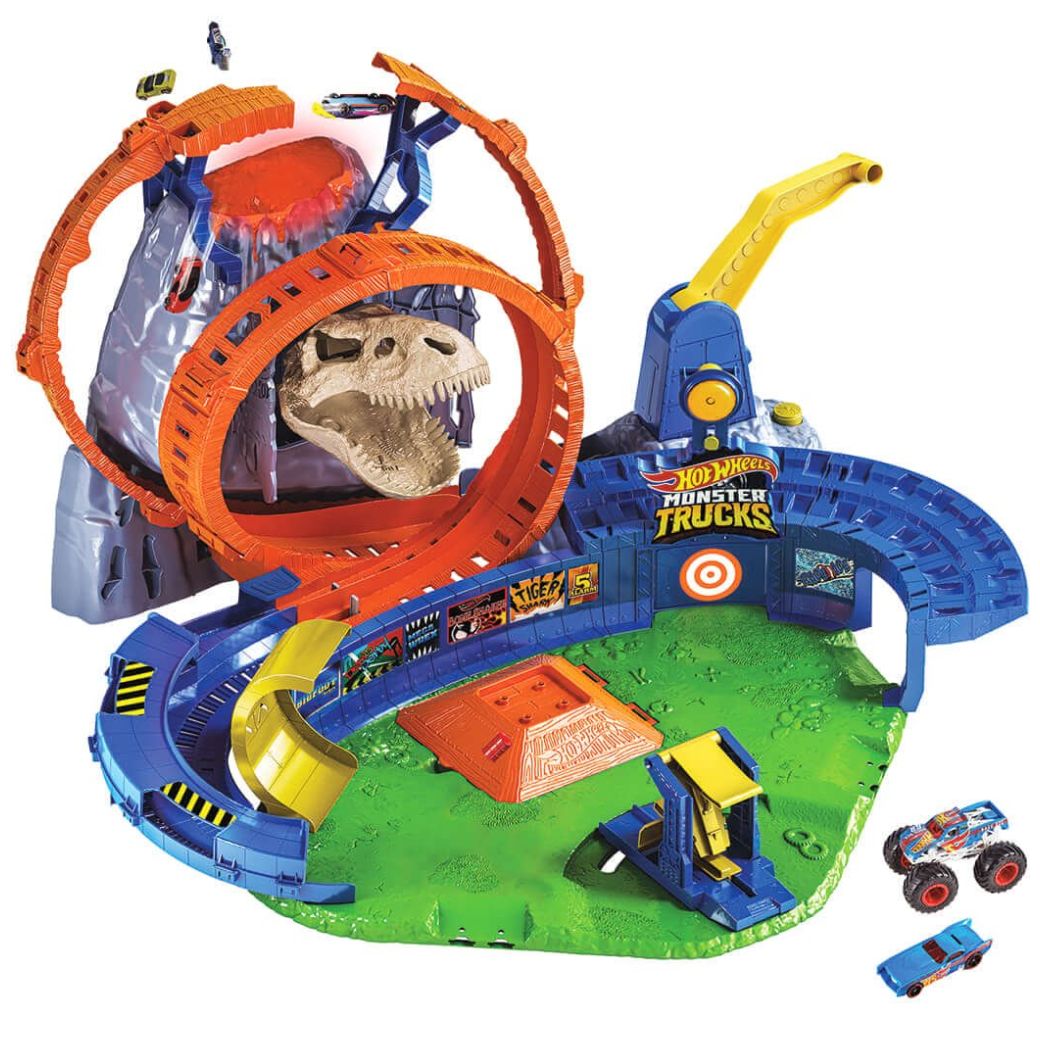 Piesta de Juguete Hot Wheels Temible Explosión Volcánica