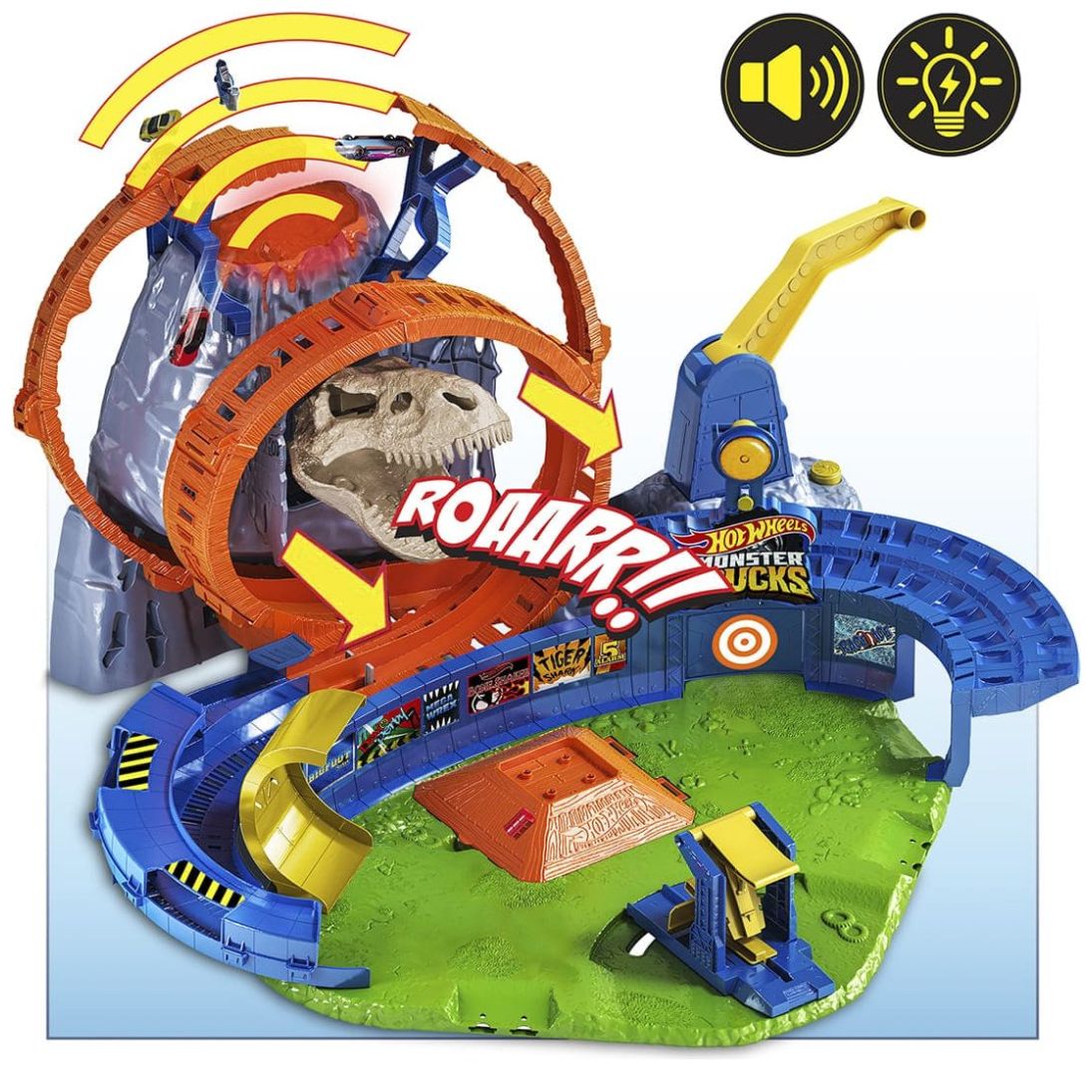 Piesta de Juguete Hot Wheels Temible Explosión Volcánica