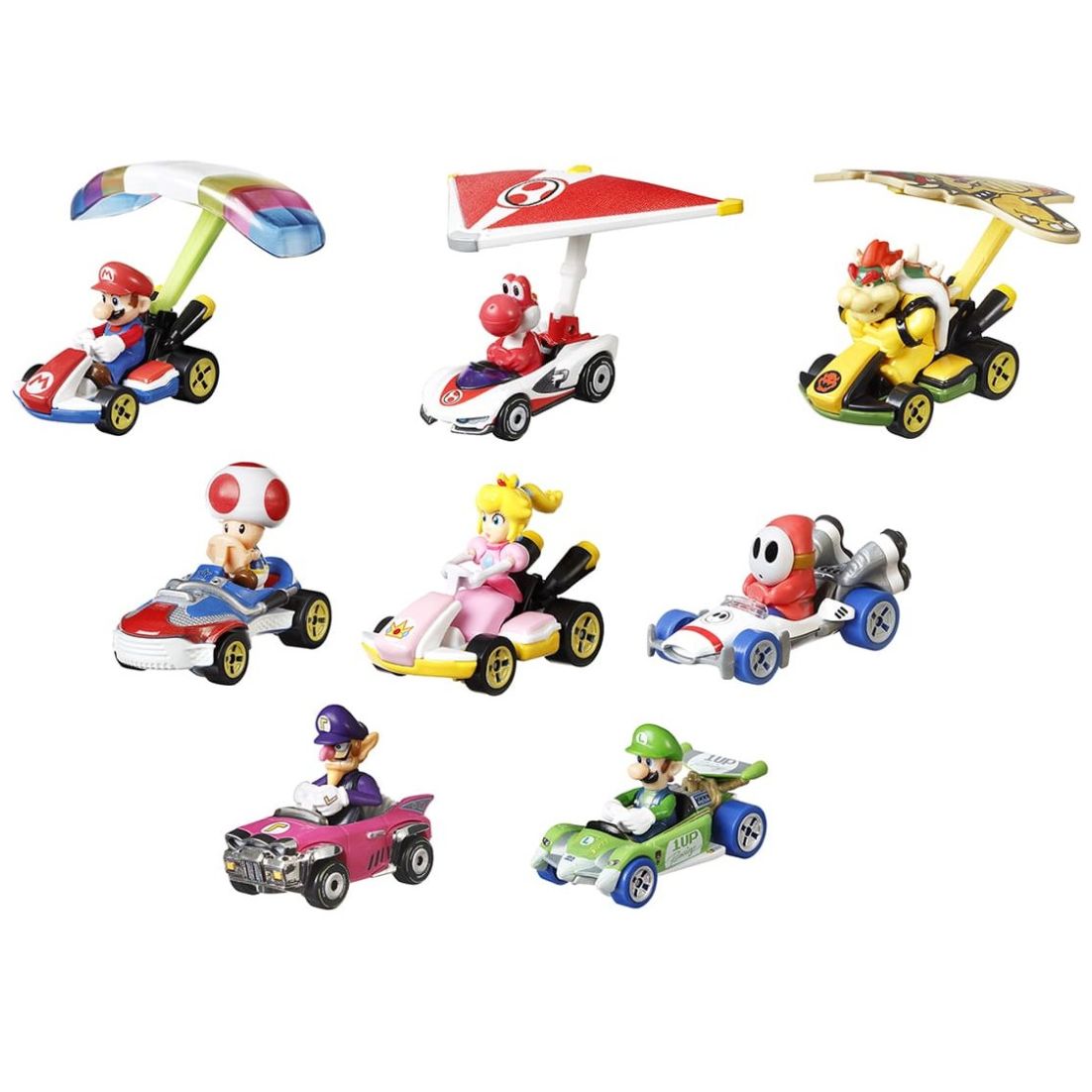 Vehículo de Juguete Hot Wheels Mario Kart Paquete Glider + Die Cast Réplica