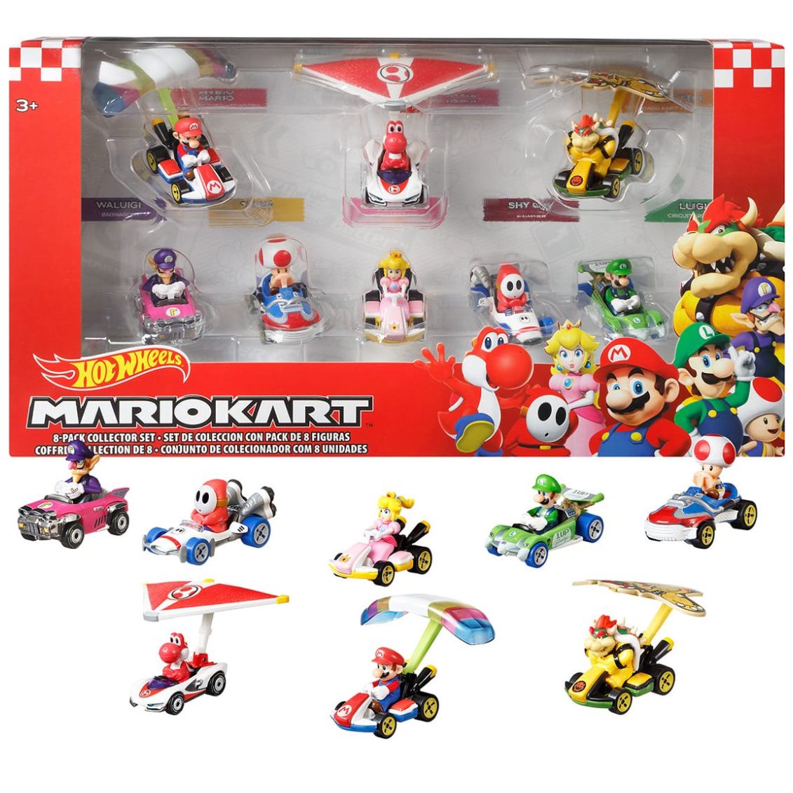 Vehículo de Juguete Hot Wheels Mario Kart Paquete Glider + Die Cast Réplica