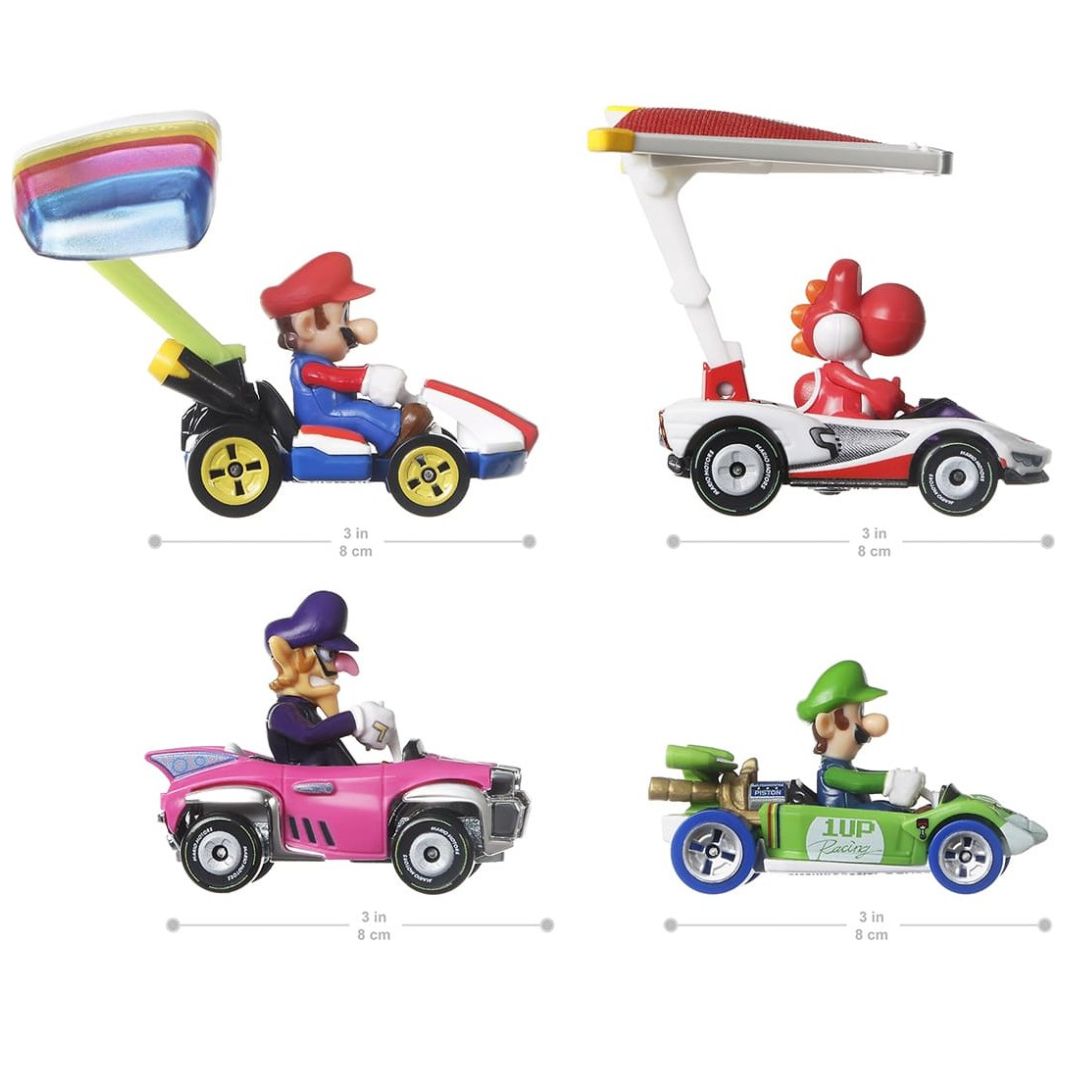 Vehículo de Juguete Hot Wheels Mario Kart Paquete Glider + Die Cast Réplica