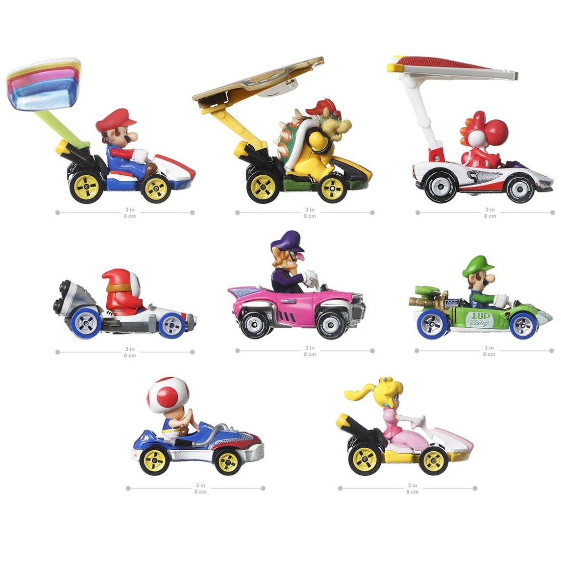 Vehículo de Juguete Hot Wheels Mario Kart Paquete Glider + Die Cast Réplica